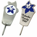 Custom Pitch Pro Single Prong Divot Tool w/ Enamel or Stamped Ball Marker